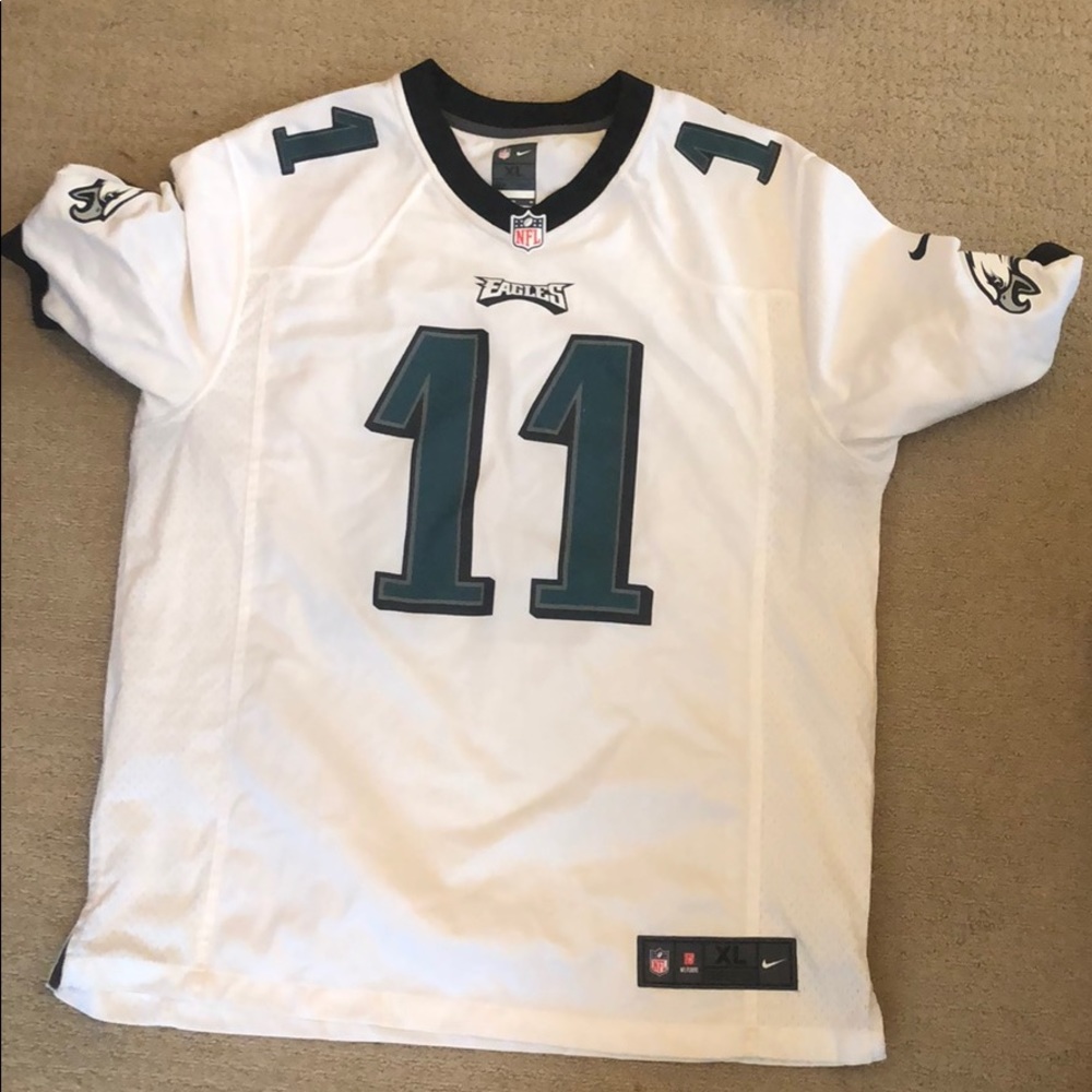XL White Nike Carson Wentz Jersey